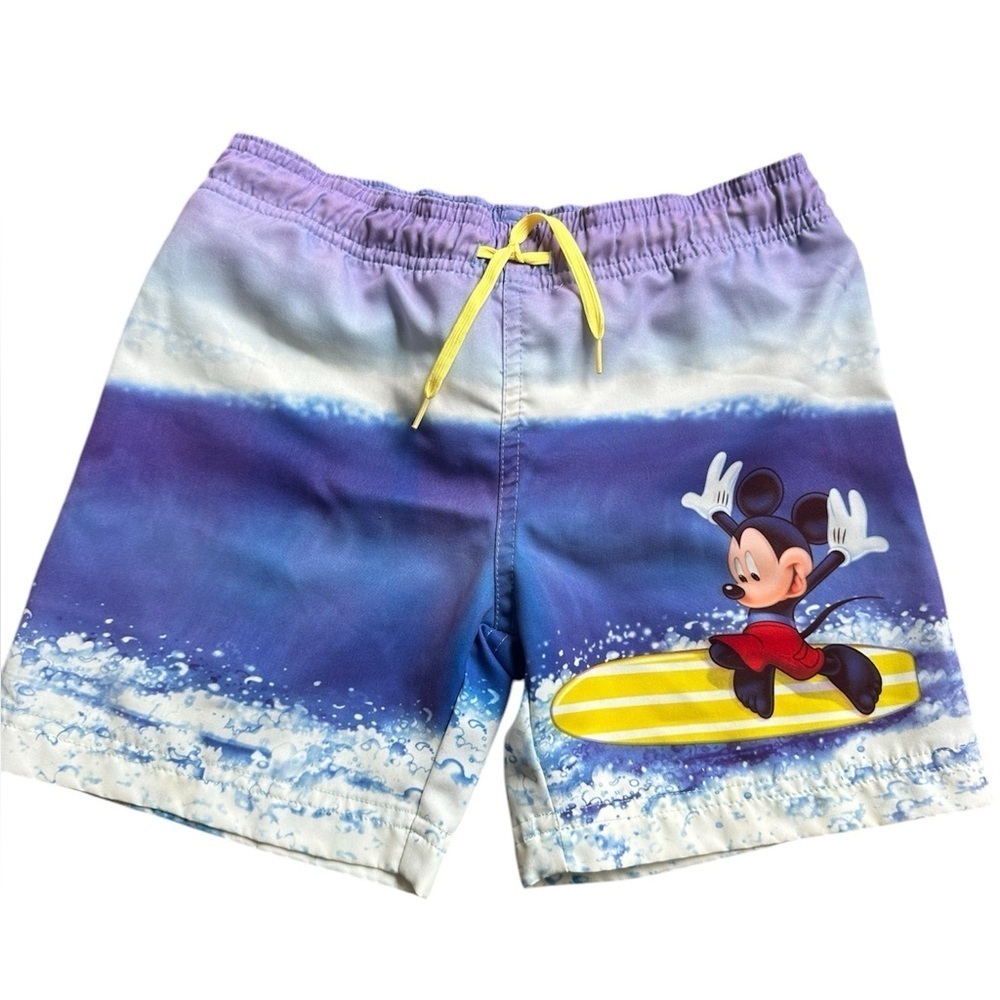 Disney Store Mickey Mouse Surfing Swim Trunks Boys XXS 2/3